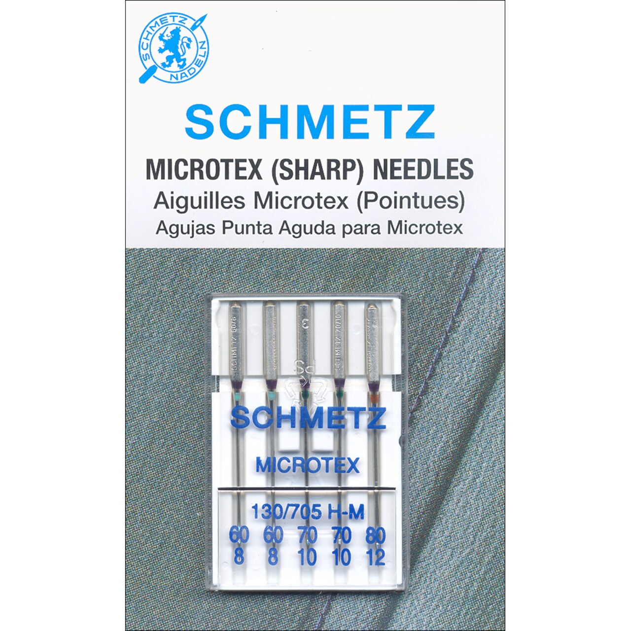 Schmetz Microtex Sharp Machine Needles-Size 8/60, 10/70, 12/80 5/Pkg